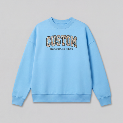 Floral Applique Custom Embroidered Sweatshirt
