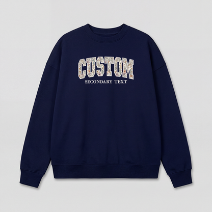 Floral Applique Custom Embroidered Sweatshirt