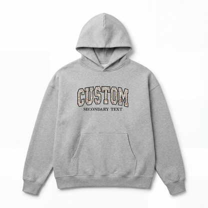 Floral Applique Custom Embroidered Hoodie