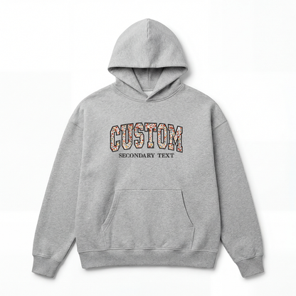Floral Applique Custom Embroidered Hoodie