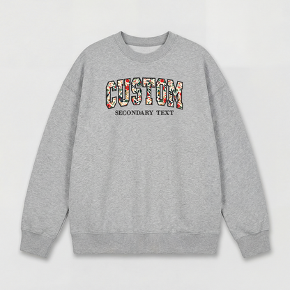 Floral Applique Custom Embroidered Sweatshirt