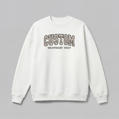 Floral Applique Custom Embroidered Sweatshirt