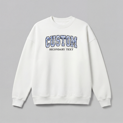 Floral Applique Custom Embroidered Sweatshirt